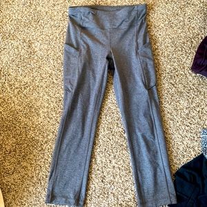 Grey lululemon cropped leggings, size 4